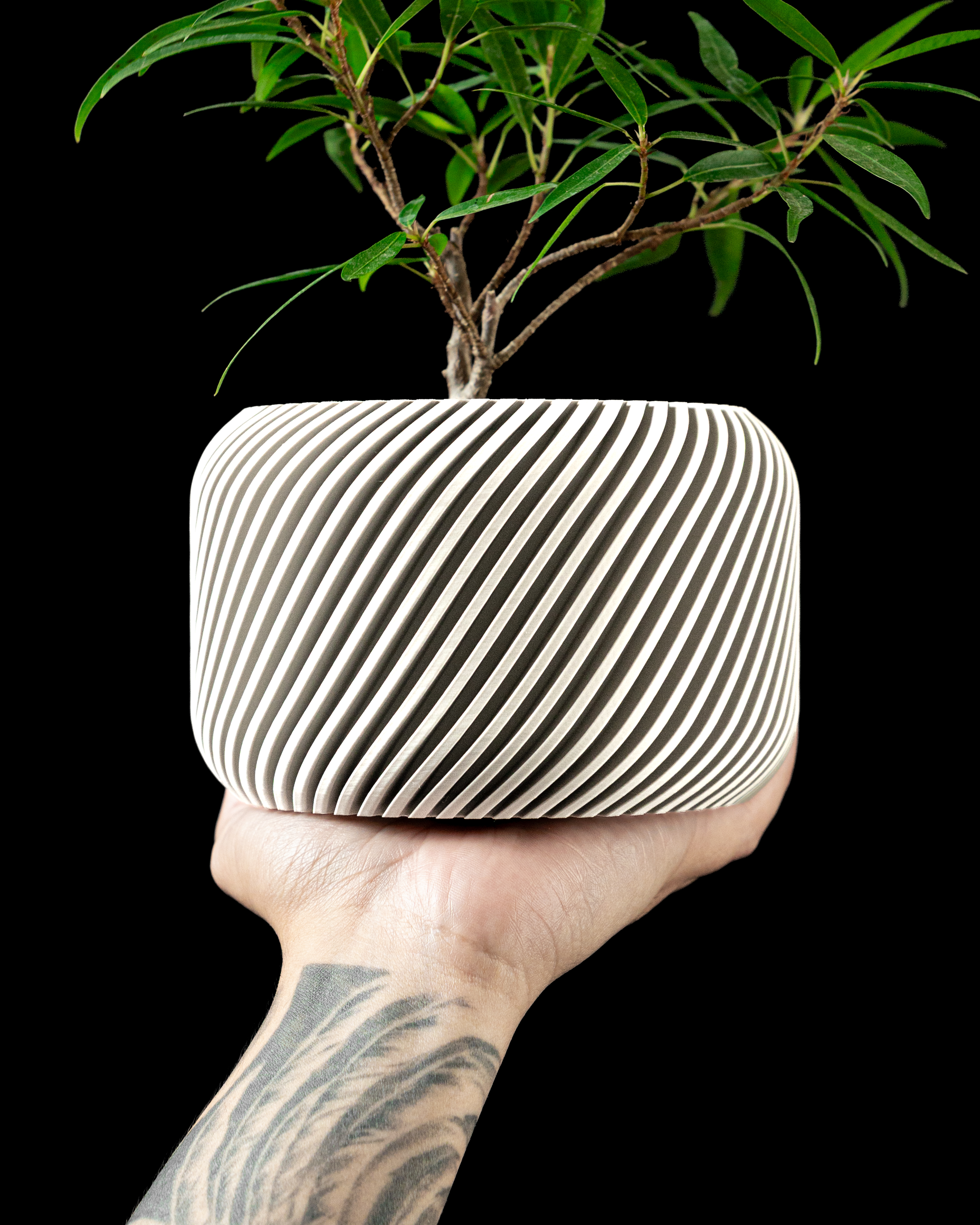 Slant Planter Pot – Modern 3D Printed Planter