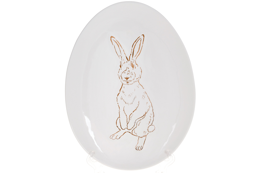 Bunny  Блюдо керамічне овальне з малюнком 27 см