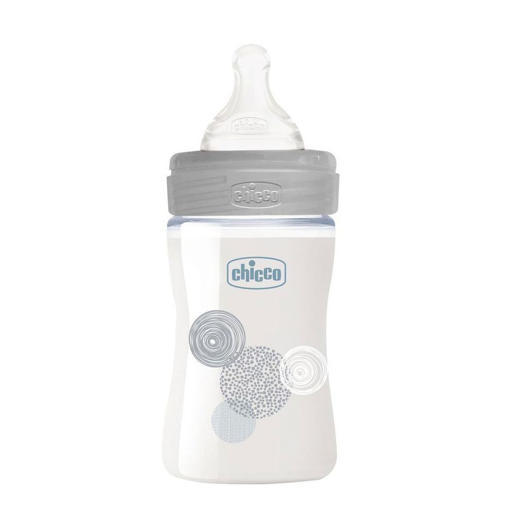 Пляшка скло Chicco Well-Being Physio, 150мл, соска силікон, 0м+