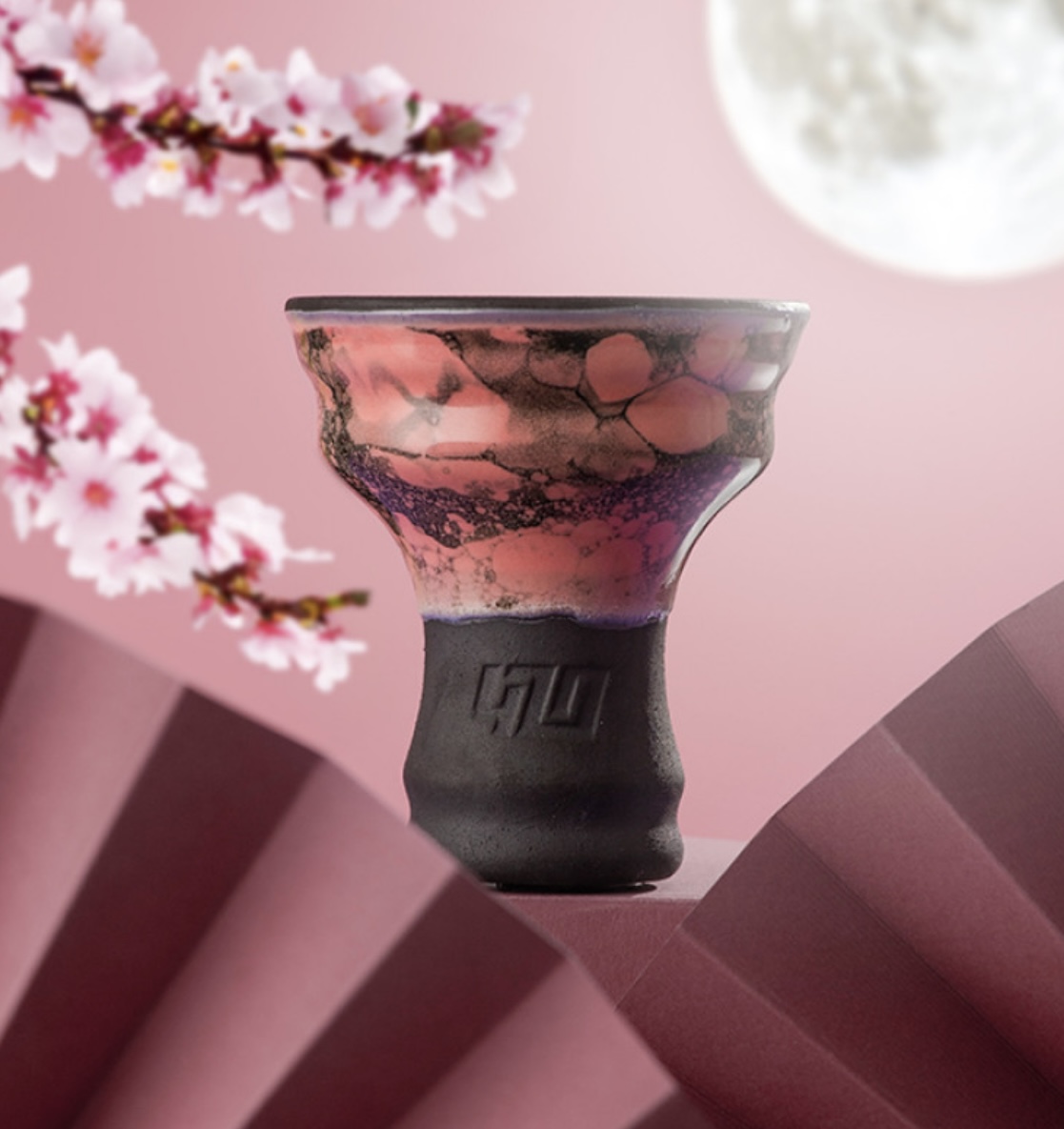 Чаша 420 Bowls Uranum Sakura Moon Pink + Тютюн 420 Біла полуниця