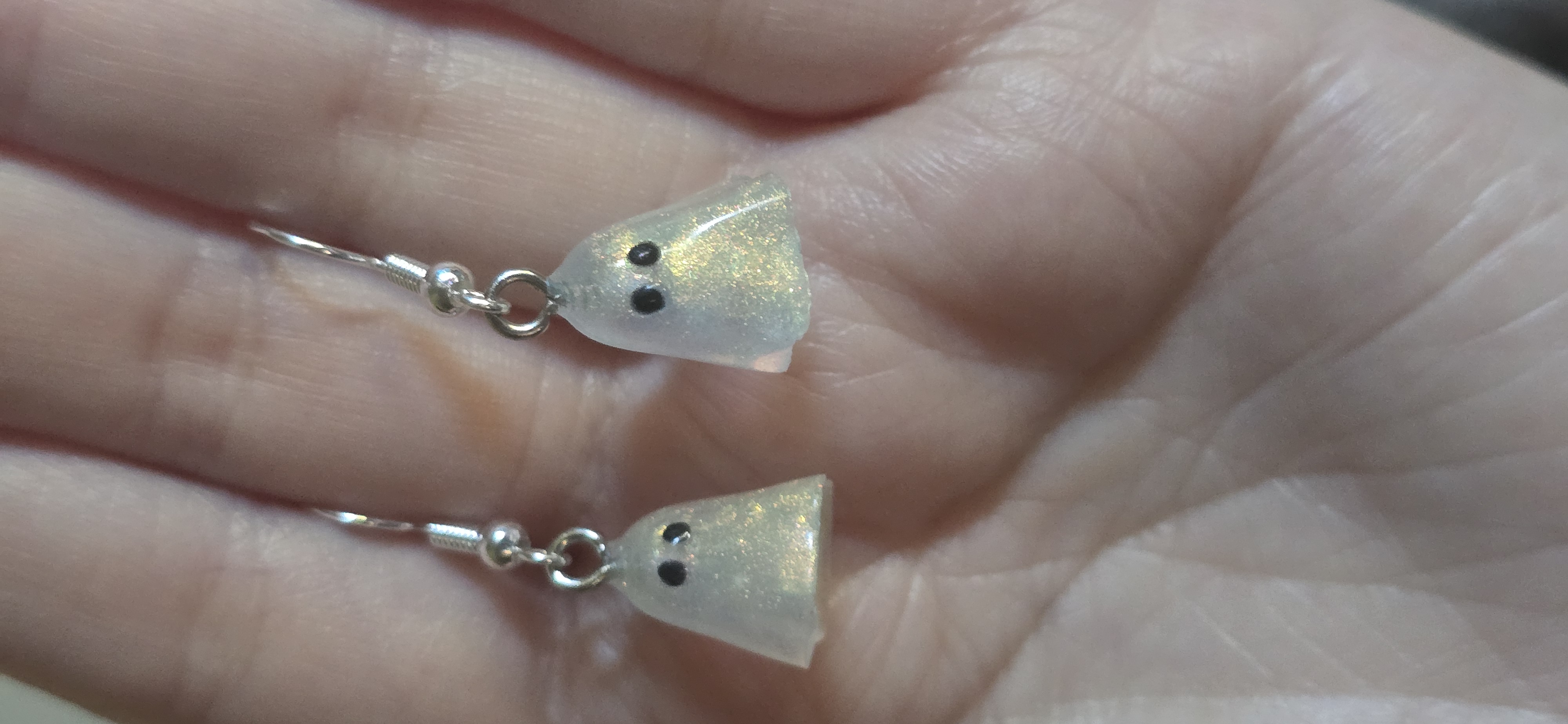 Tiny Ghost Earrings