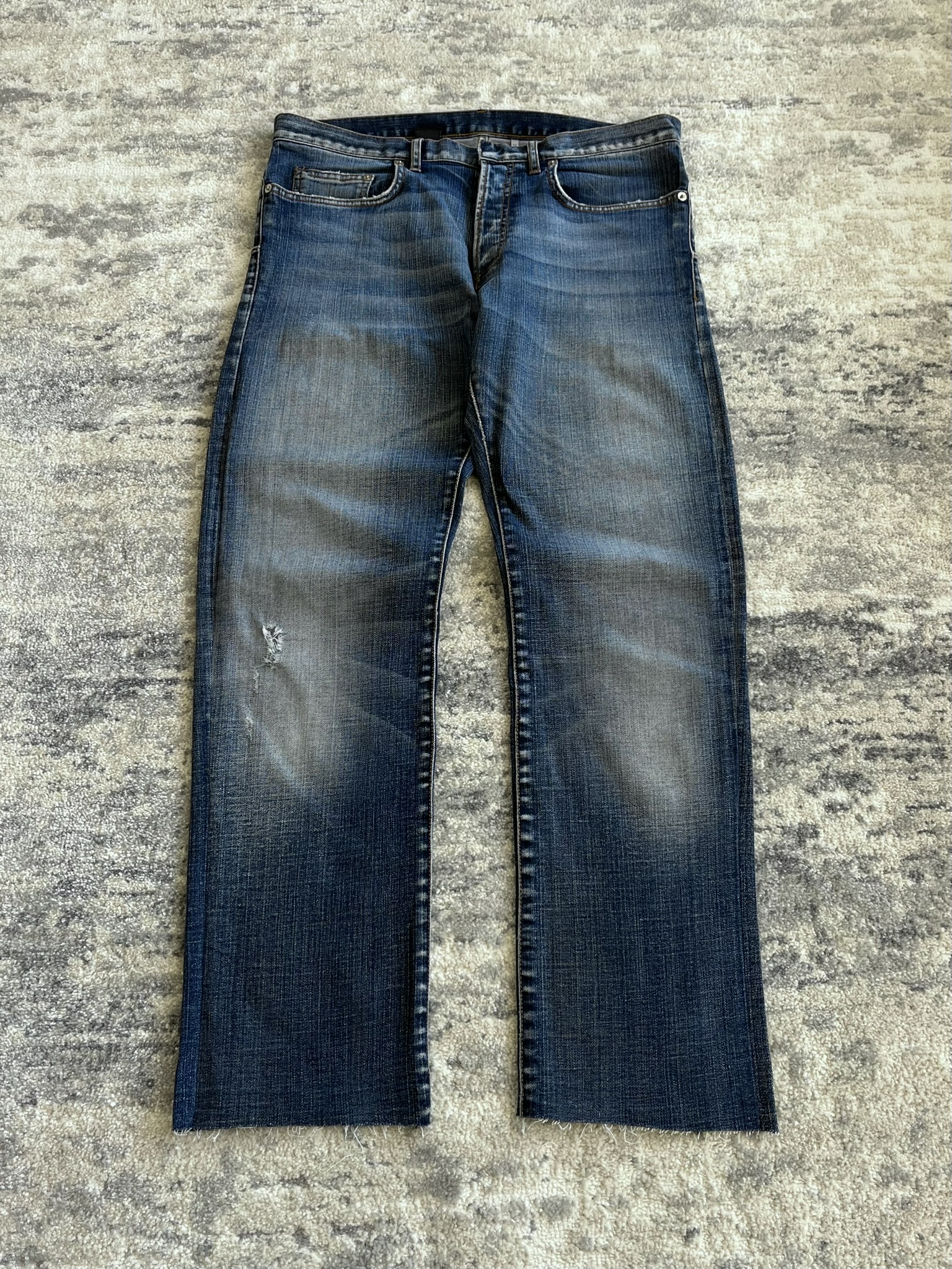 dior homme ss11 blue distressed denim by kris van assche