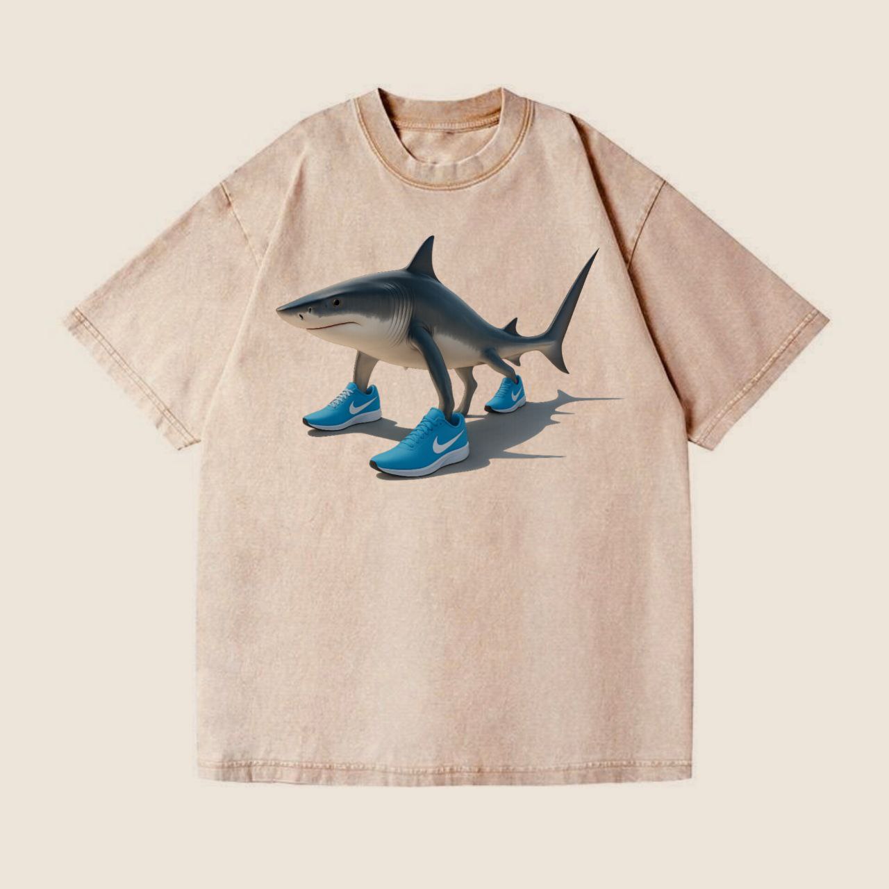 ФУТБОЛКА ОВЕРСАЙЗ ВАРЕНА БЕЖ З ПРИНТОМ "ТРАЛАЛЕО ТРАЛАЛА" СПЕРЕДУ