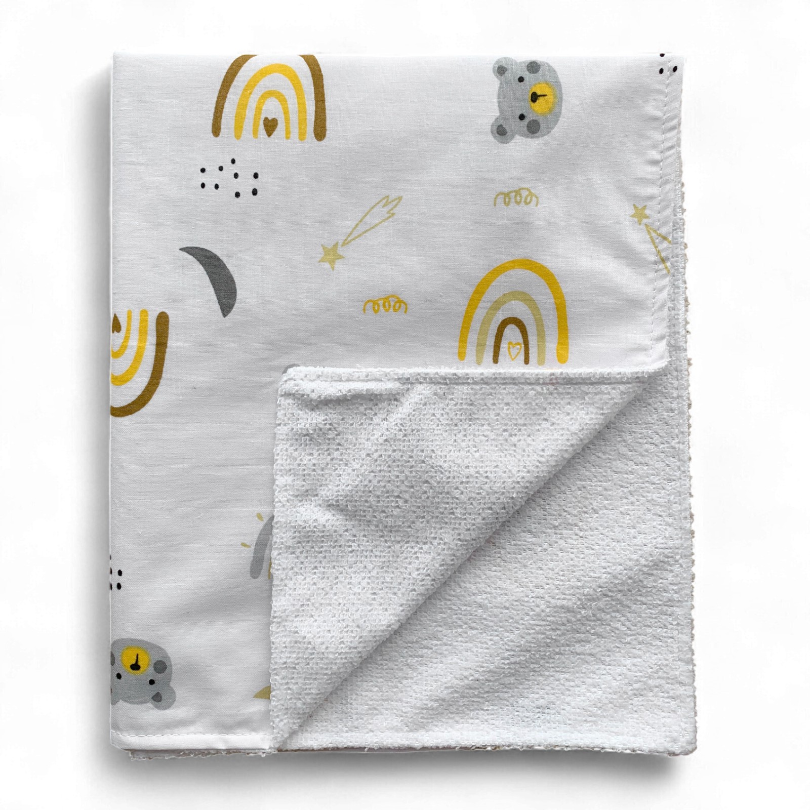 Пелюшка непромокаюча 45 х 55 см Веселка жовта і ведмедик