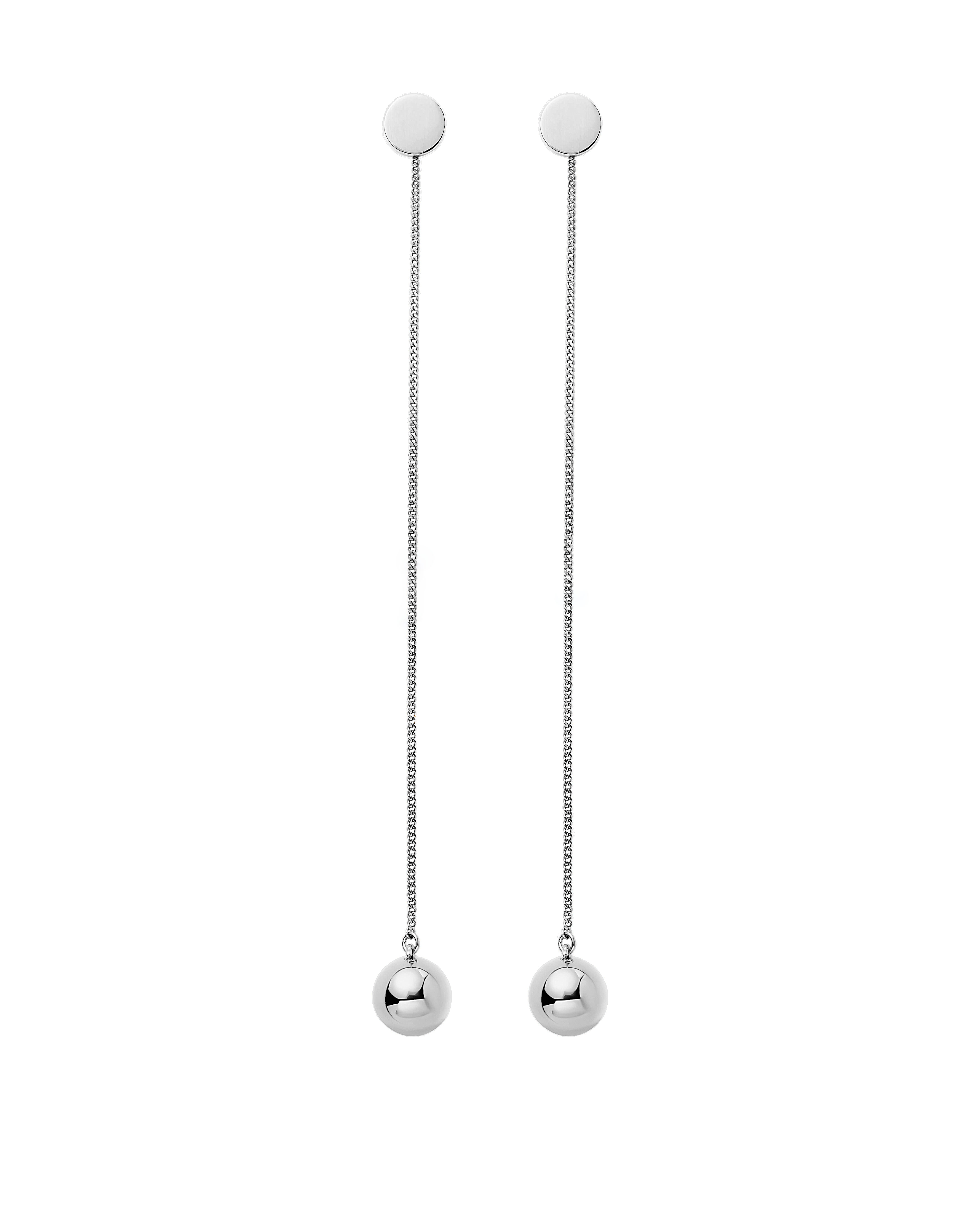 Earrings braking balls sterling silver