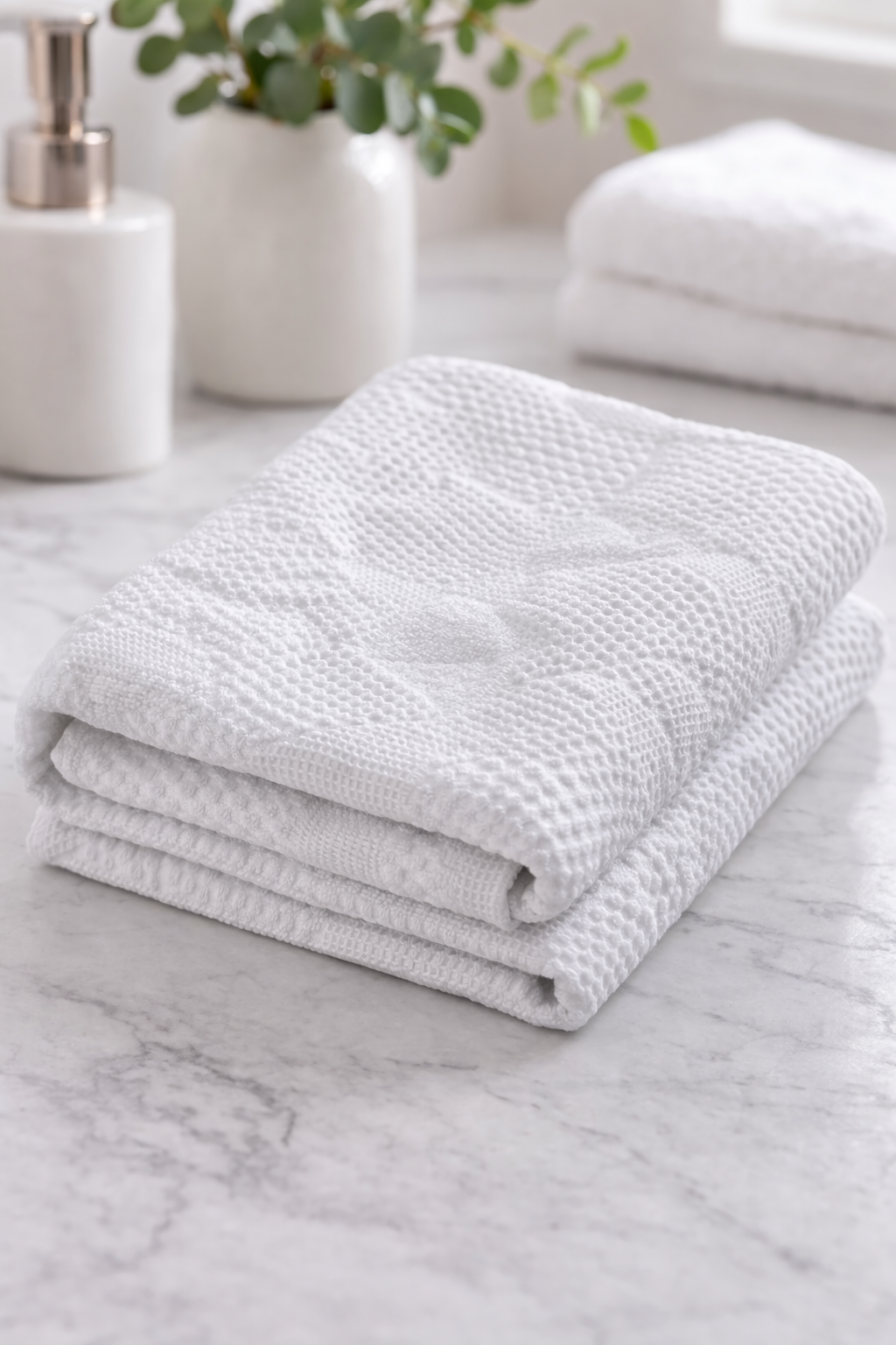 Рушник для кухні ( піке мозаїка)білий