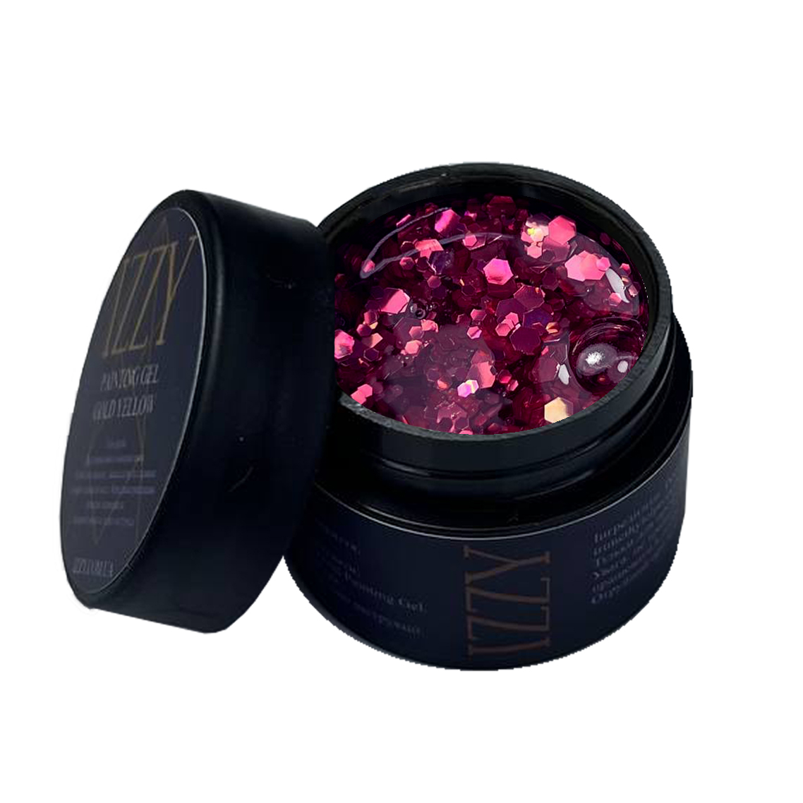 Глітер-гель з поєтками "Хамелеон рожевий", Chameleon Gel Izzy, 7мл