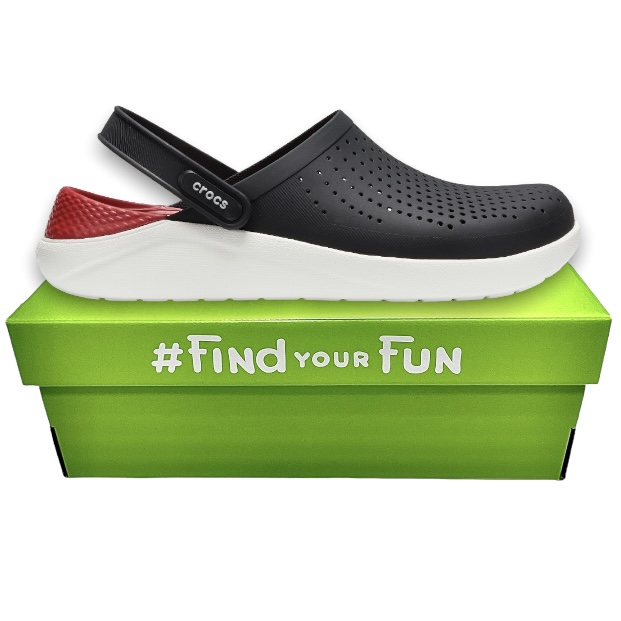 Crocs LiteRide Clog Black/White Сабо Крокси чоловічі / жіночі чорні