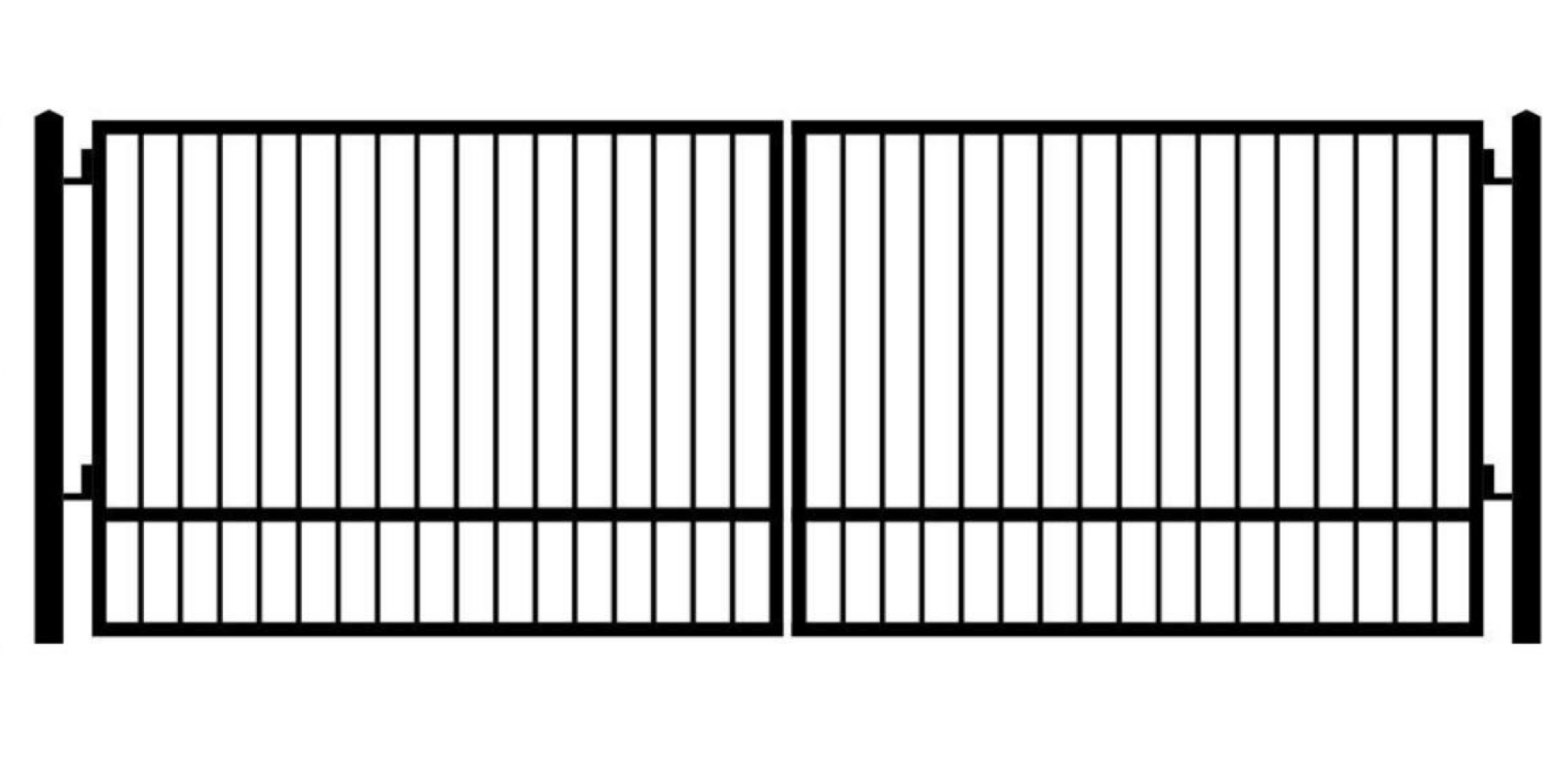 Steel Dual Swing Driveway Gate | MADRID Style | 20x6 Feet