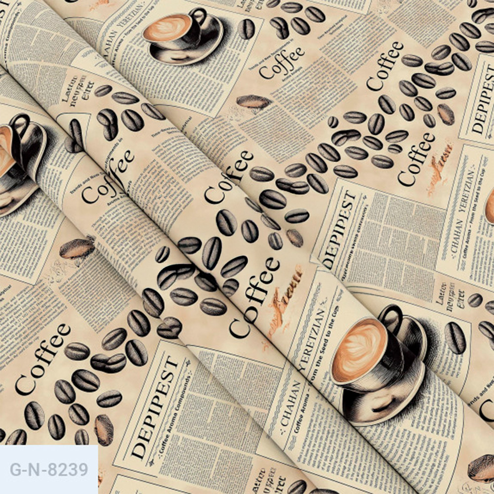 Тканина Голд Euro - Абстракція з кавою