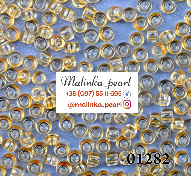 Бісер кремовий, кристальний