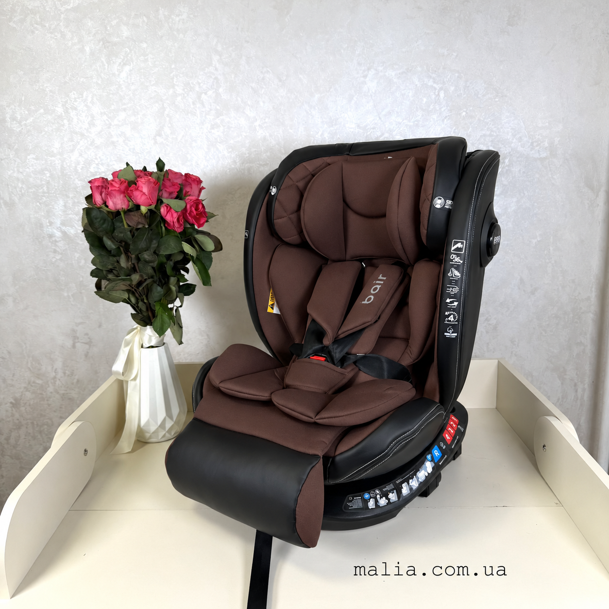 Автокрісло Bair Unit 360 Iso-fix CB-04 choco-black
