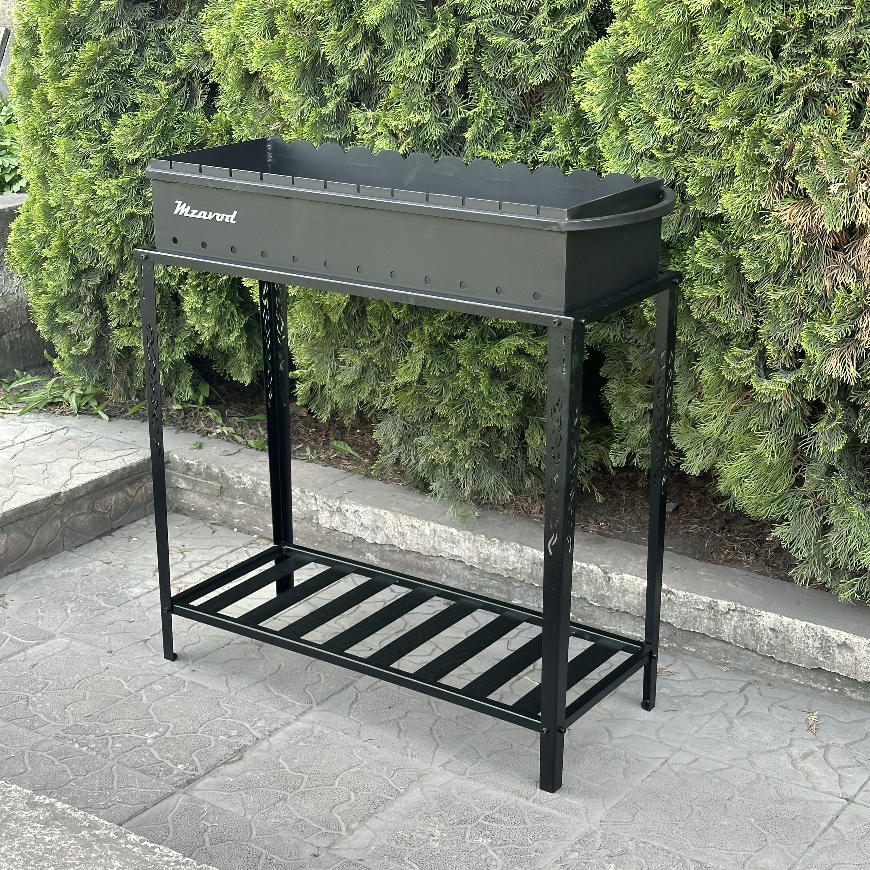 Мангал з розбірною дровницею на 12 шампурів 4 мм