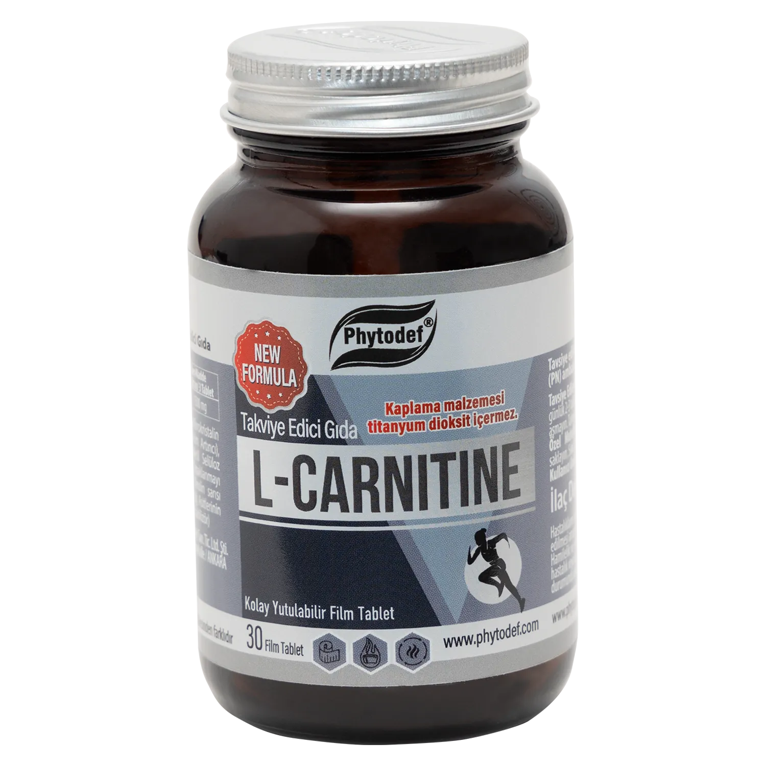 Phytodef L-Carnitine 1000 mg – 30 Tablets | Energy, Endurance & Metabolism Support