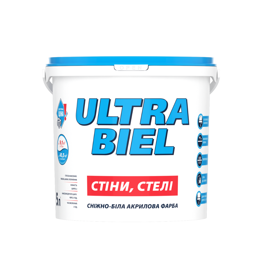 Фарба водоемульсійна Sniezka Ultra Biel 7 кг