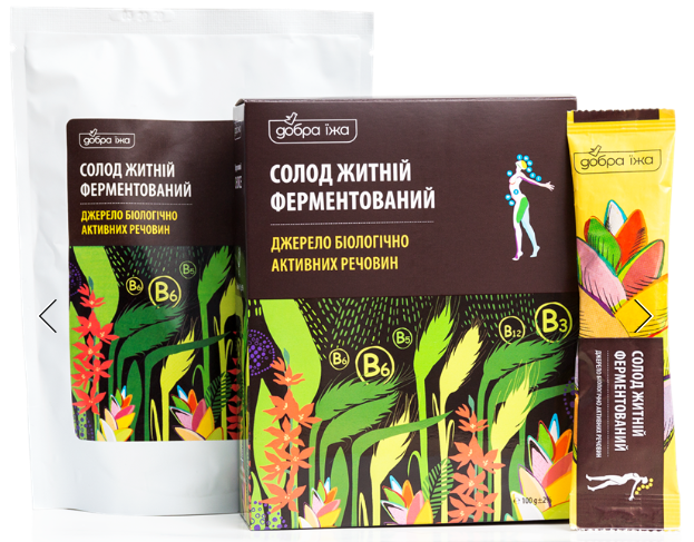 Солод житній ферментований в стіках (10 стіків по 10 г)