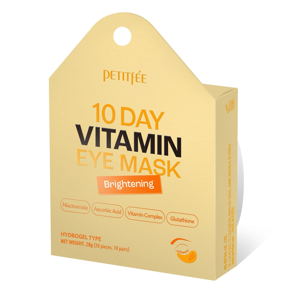 Гідрогелеві патчі для області навколо очей "Освітлювальні" Petitfee 10 Days Vitamin Eye Mask