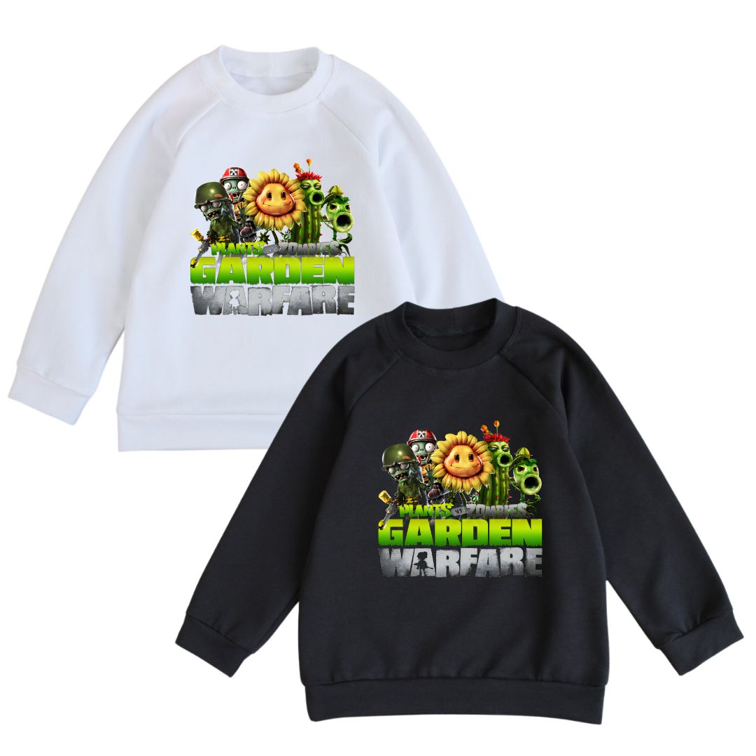 Світшот з принтом Рослини проти зомбі Plants vs Zombies