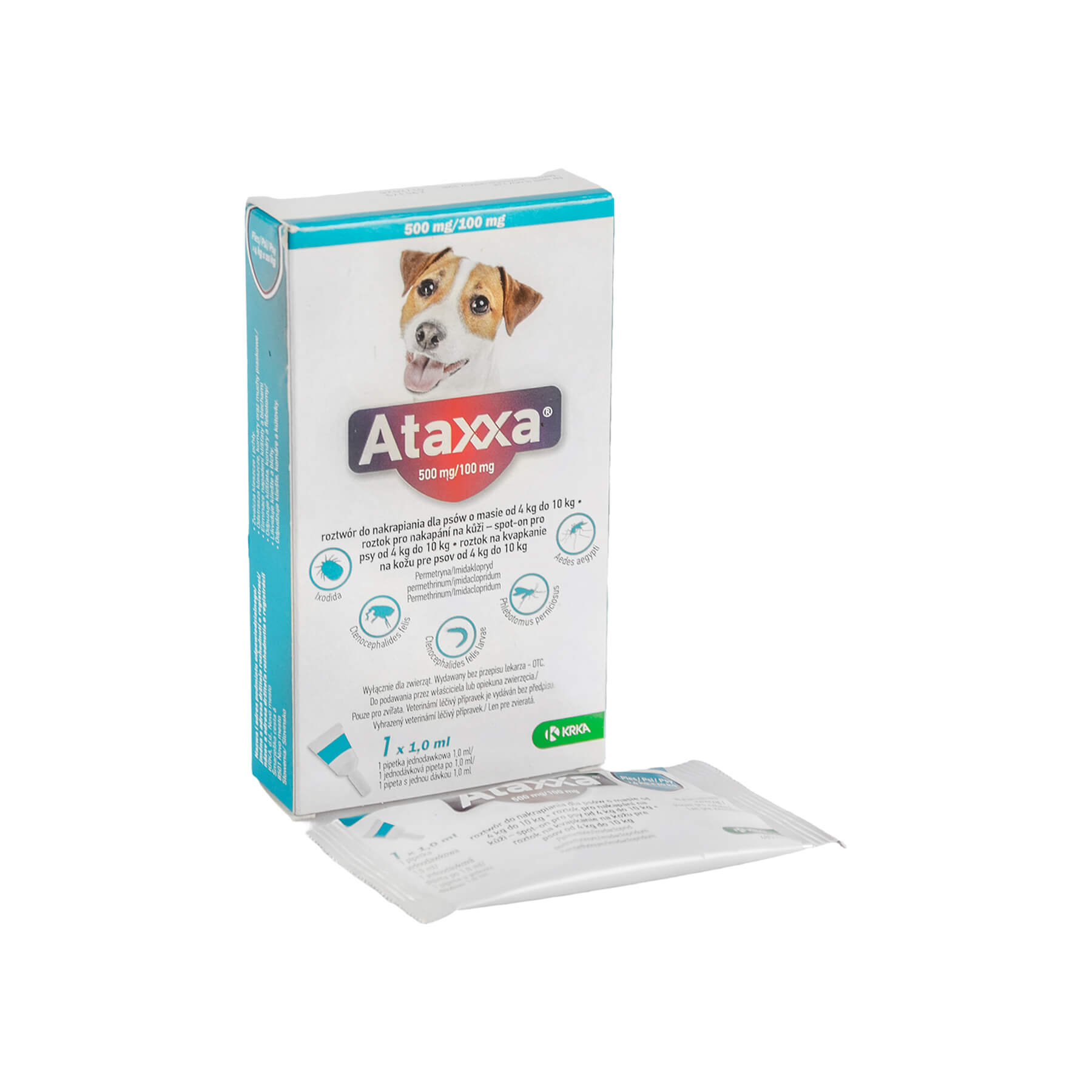 Краплі Атакса для собак від 4 до 10 кг(1 мл) №1