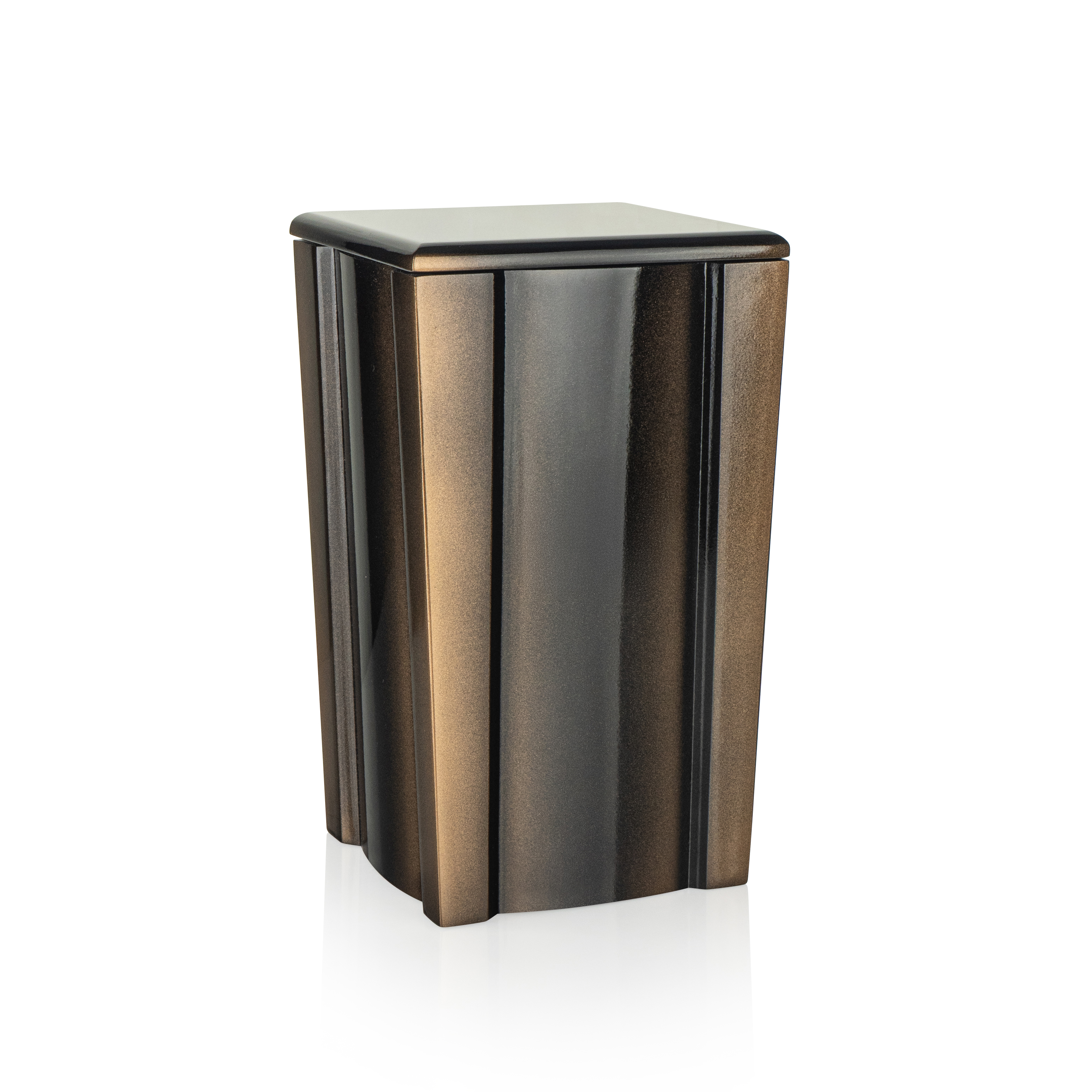 Урна ритуальна з МДФ, прямокутна чорне золото