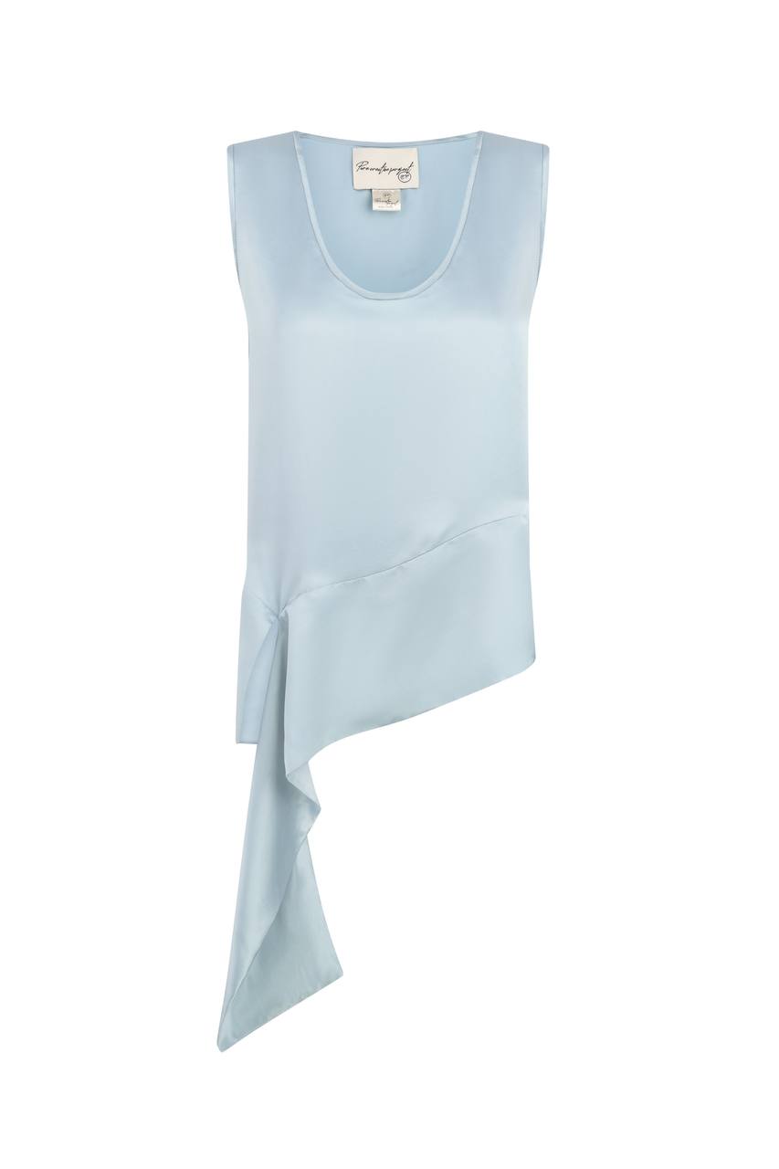 Asymmetric Recycled Viscose Top