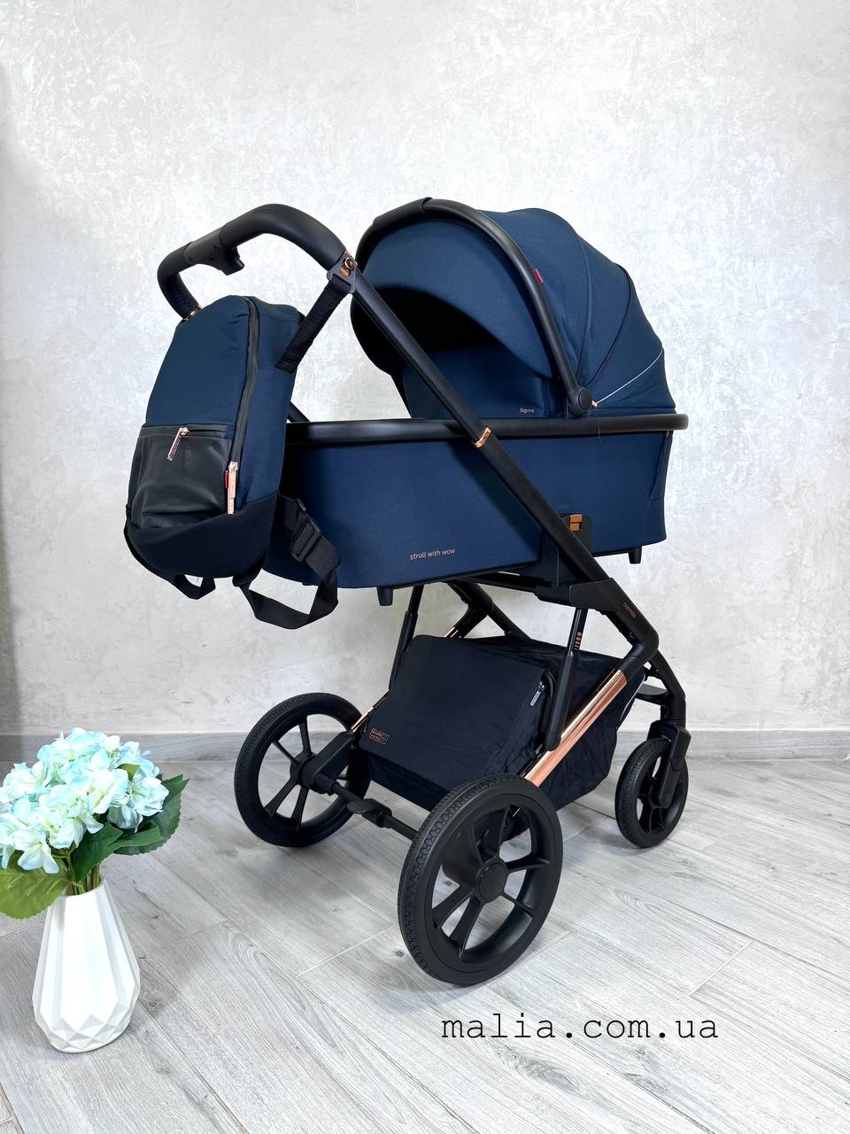 Коляска універсальна CARRELLO Sigma CRL-6509 (2in1) Navy Blue 2024