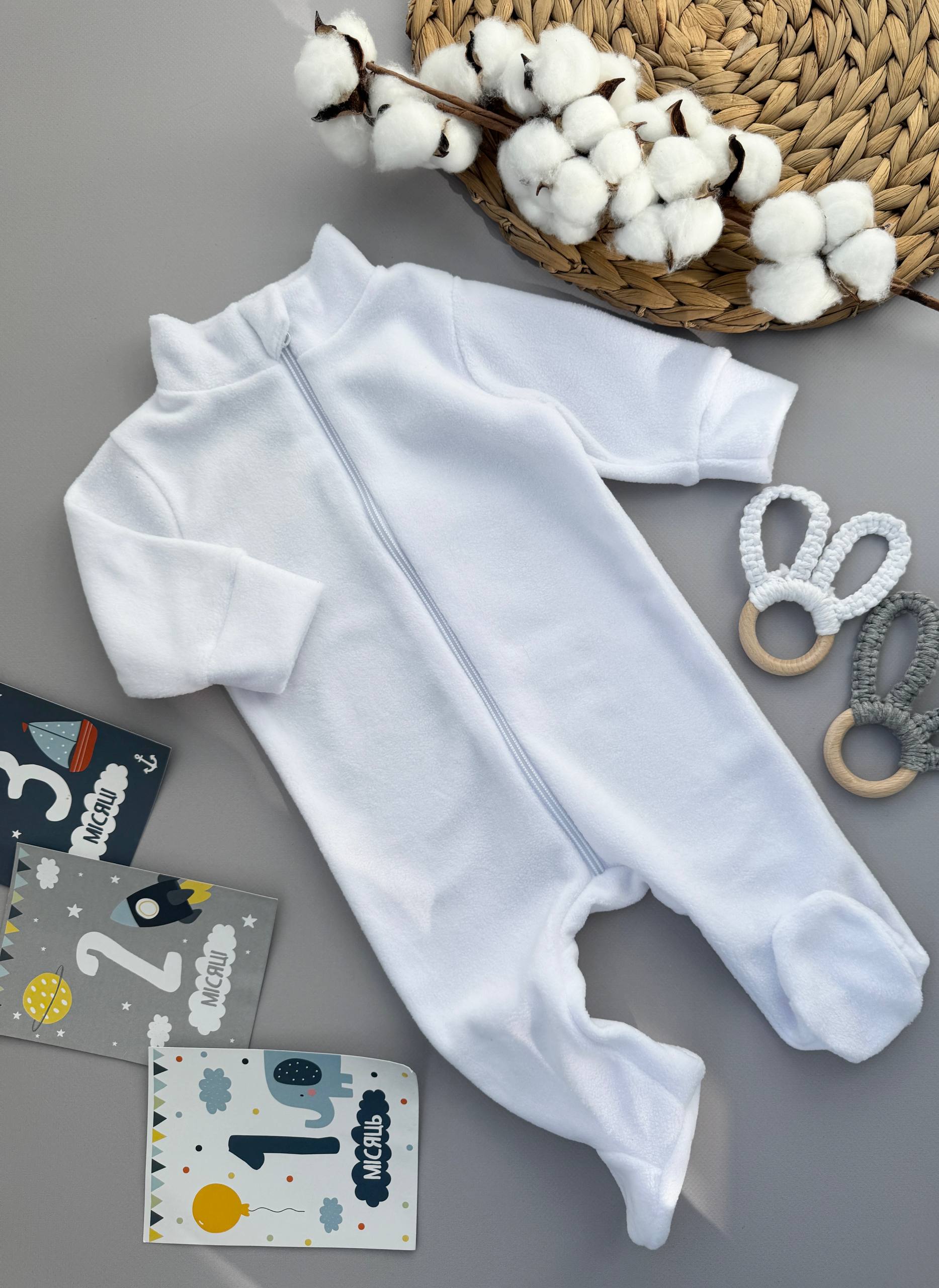 Чоловічок комбинезон з флісу для новонародженого з відкритими ніжками  56,62-copy