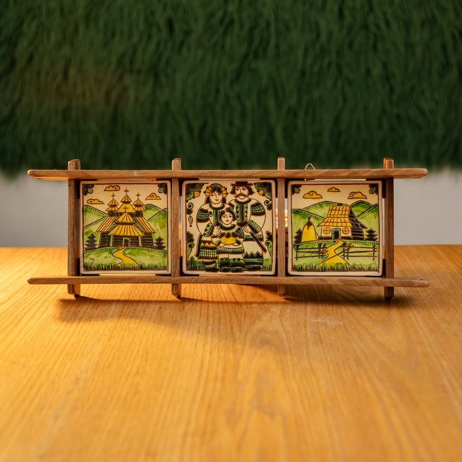 Потрійна плиточка у рамці, 42*13 см