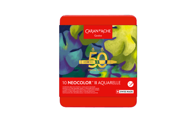 Коробка з 10 акварельних пастелей NEOCOLOR™ II. 50 років пишної краси – спеціальне видання