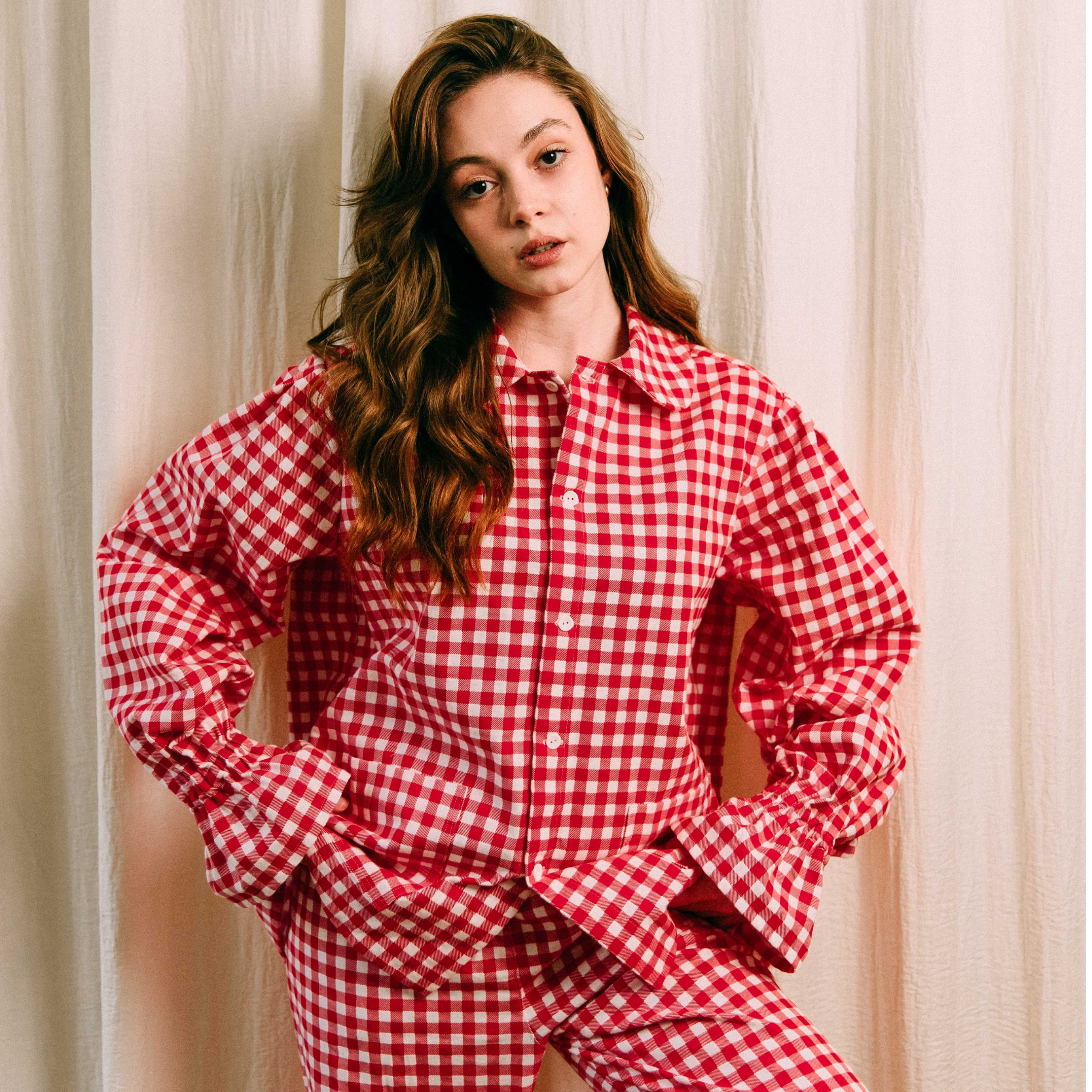 Піжамна сорочка в клітинку