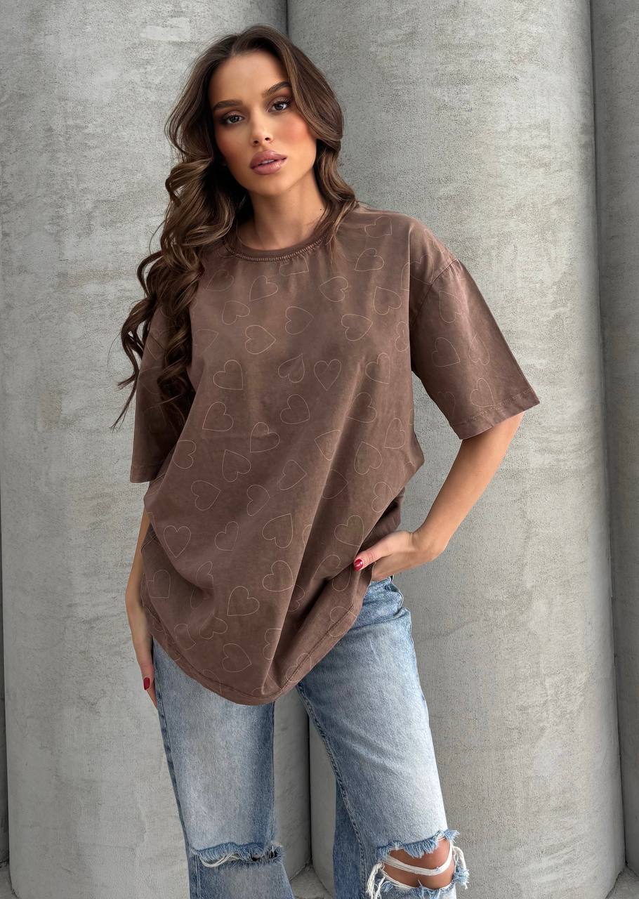 Футболка варенка декорована Серце (one size)
