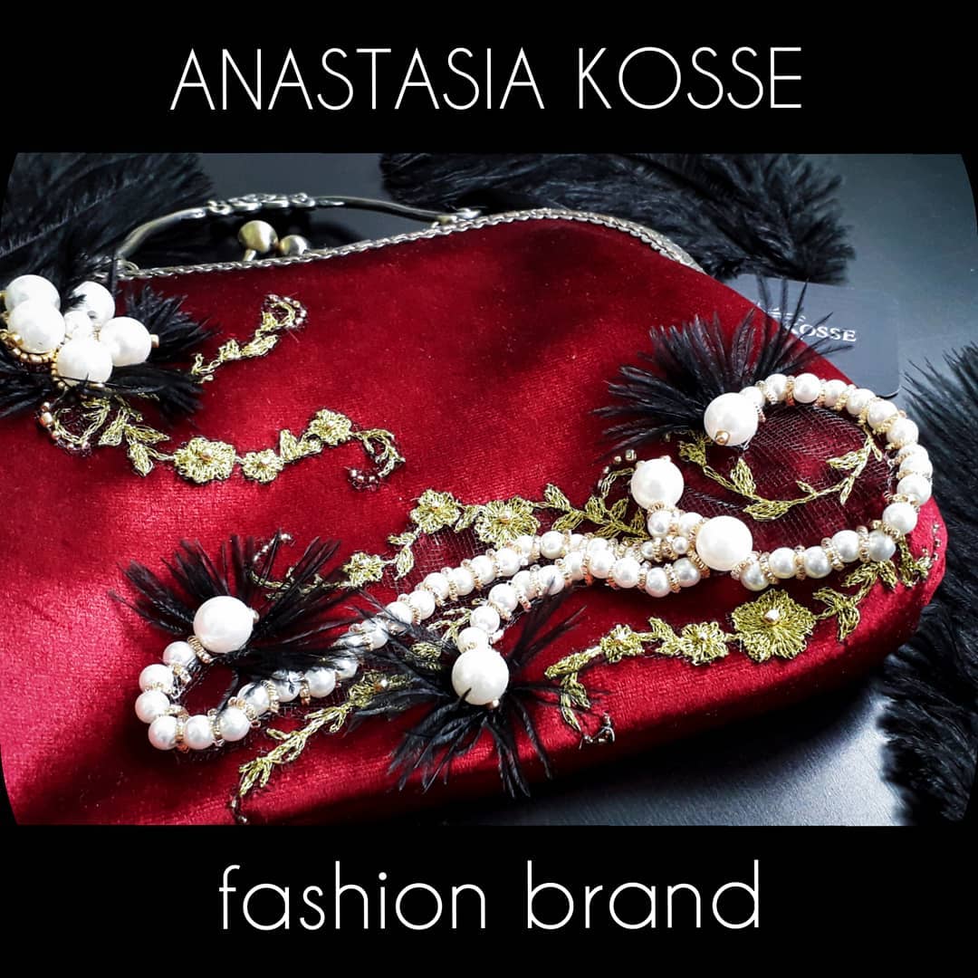 Royal Red Embroidered Clutch “Ruby Velvet”