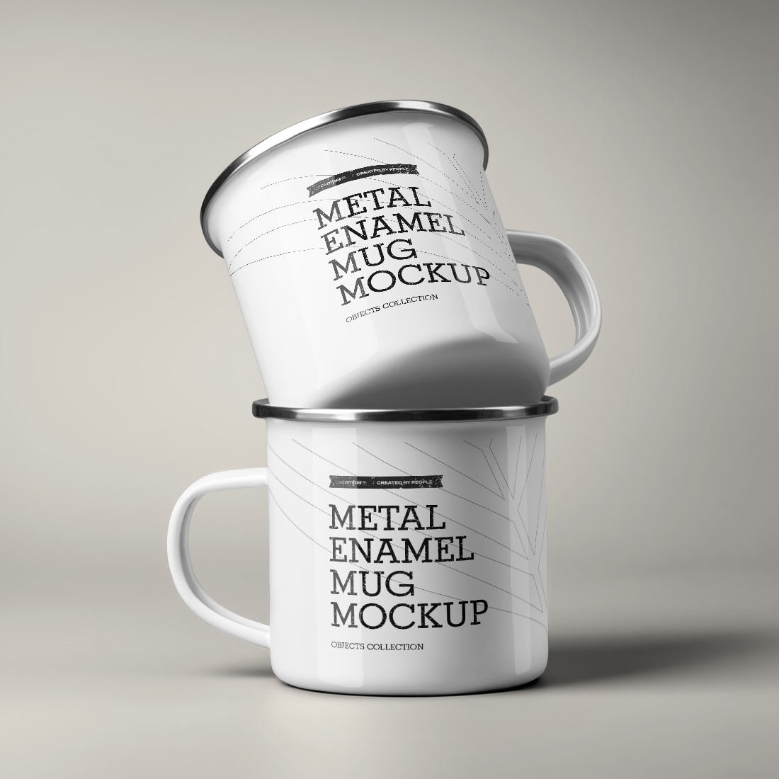 7 Mockups of Enamel Metal Mug