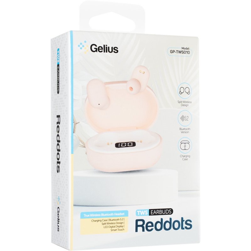 Бездротові навушники TWS Gelius Reddots GP-TWS010 Pink