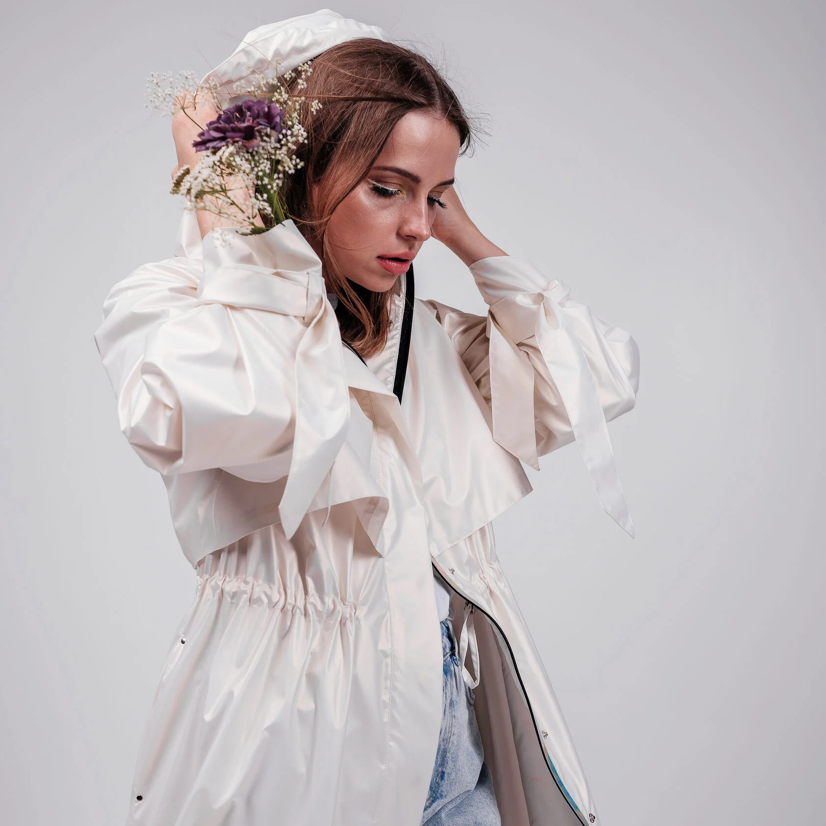 Designer Raincoat White Summer Collection
