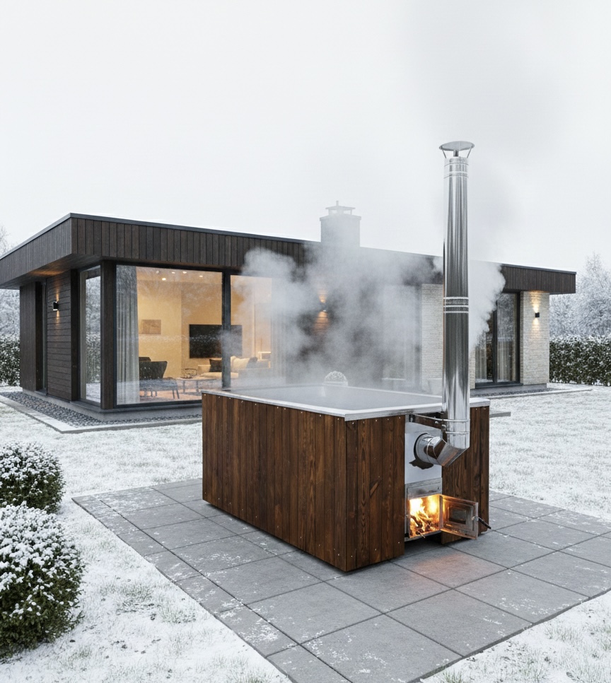 Купіль (чан) Steel Spa 140×200 см з інтегрованою піччю