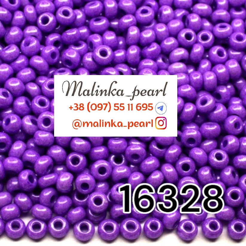 Бісе фіолетовий, непрозорий, перламутровий