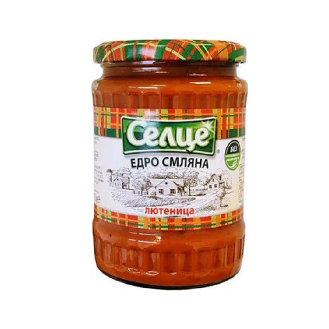 🇧🇬 "Seltse" Mixto de verduras casero Lyutenitsa molida grueso, 570 g.