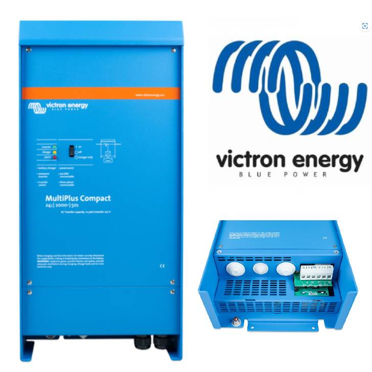 Інвертор для сонячних  електростанцій Victron Energy MultiPlus Compact 24 В 2000 ВА 50 А 50 А 120 В VE.Bus