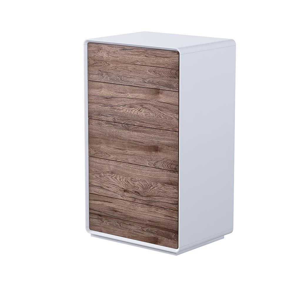 Високий комод Астрид, 70×119×52 см, сірий/білий