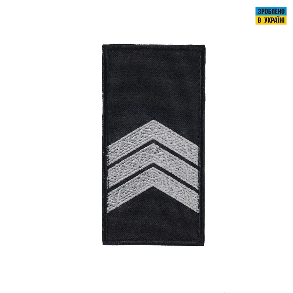 Погони Сержант Поліції (пара) на липучці чорні