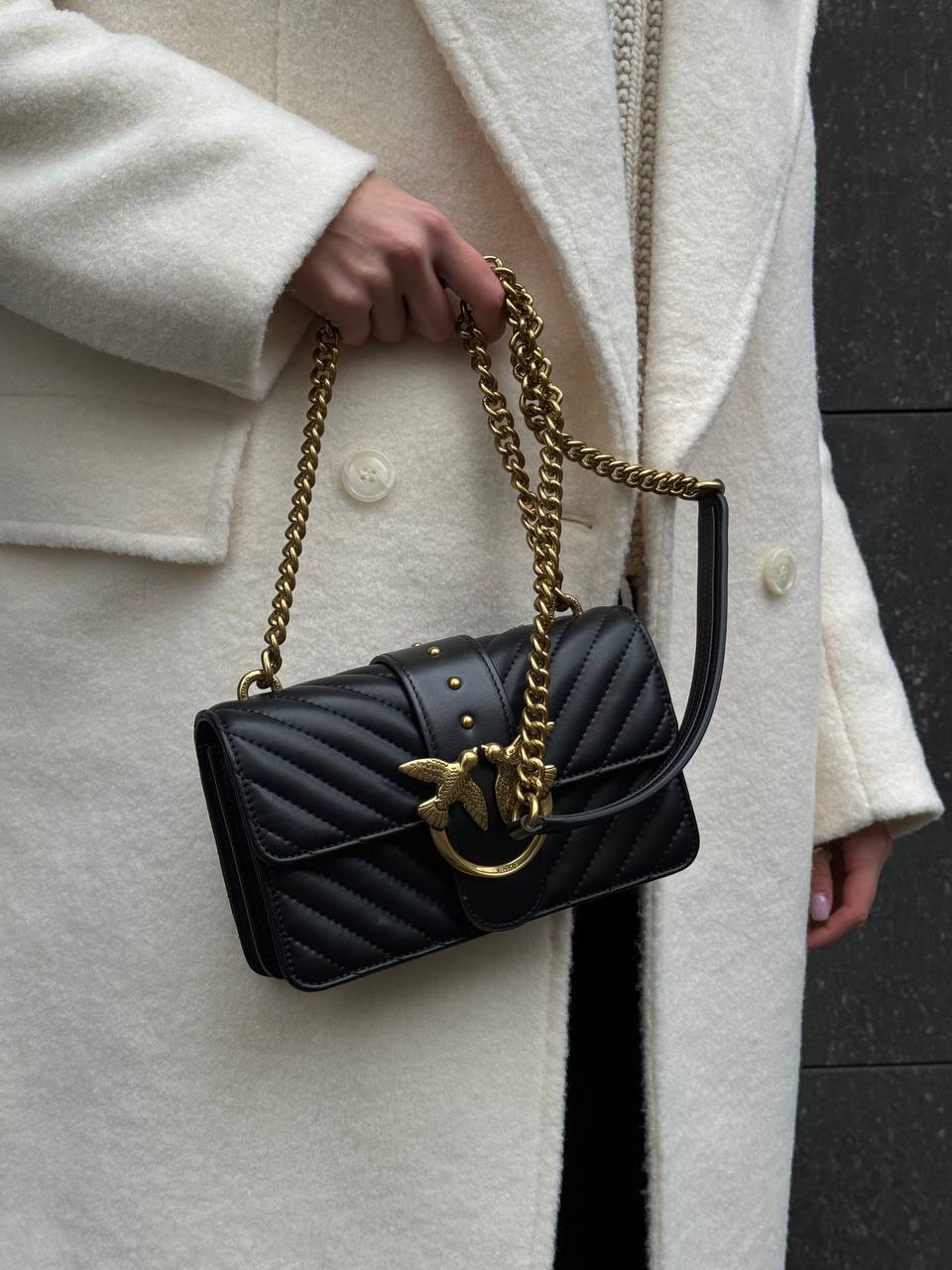 Pinko Mini Love Bag One Simply Puff Black/Gold