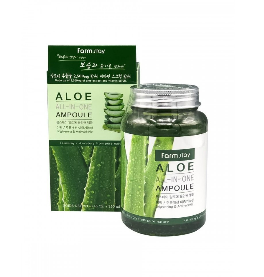 Ампульна сироватка Aloe All-In-One Ampoule бренду FarmStay