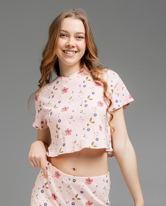 SABRINA Топ футболка піжами, Рожевий