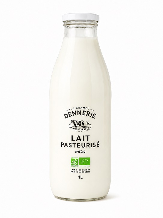 Lait pasteurisé bio fermier 1L