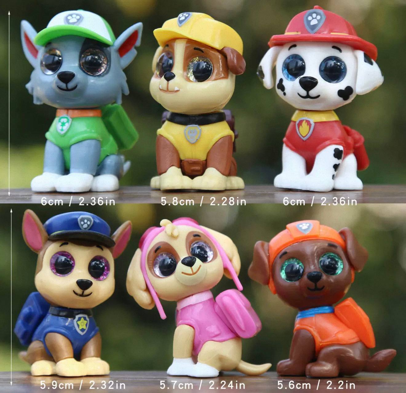 Набір фігурок «Щенячий патруль» із великими очима, 6 шт., 6–7 см, PAW Patrol