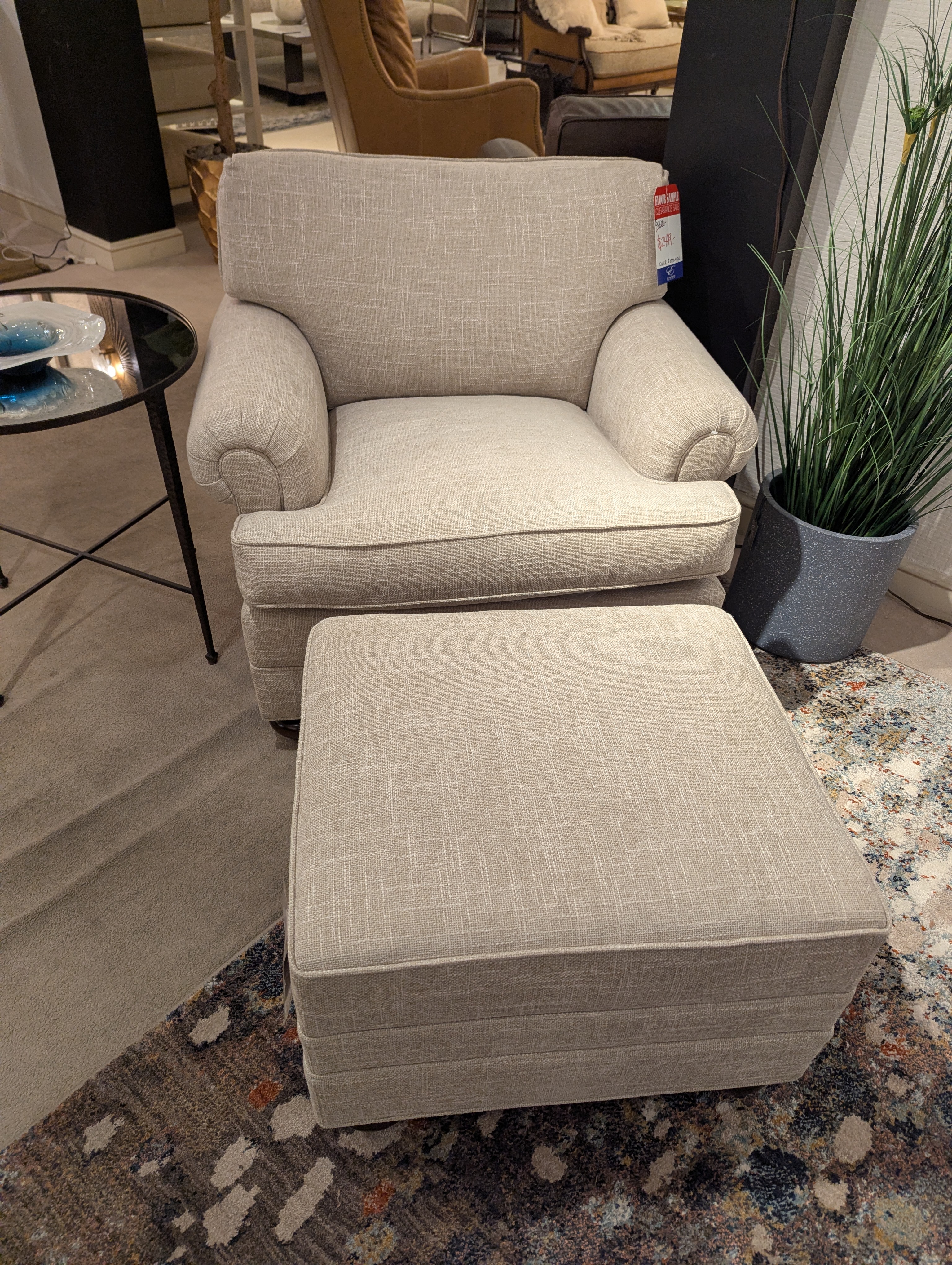 Stickley 100 Series Chair and Ottoman