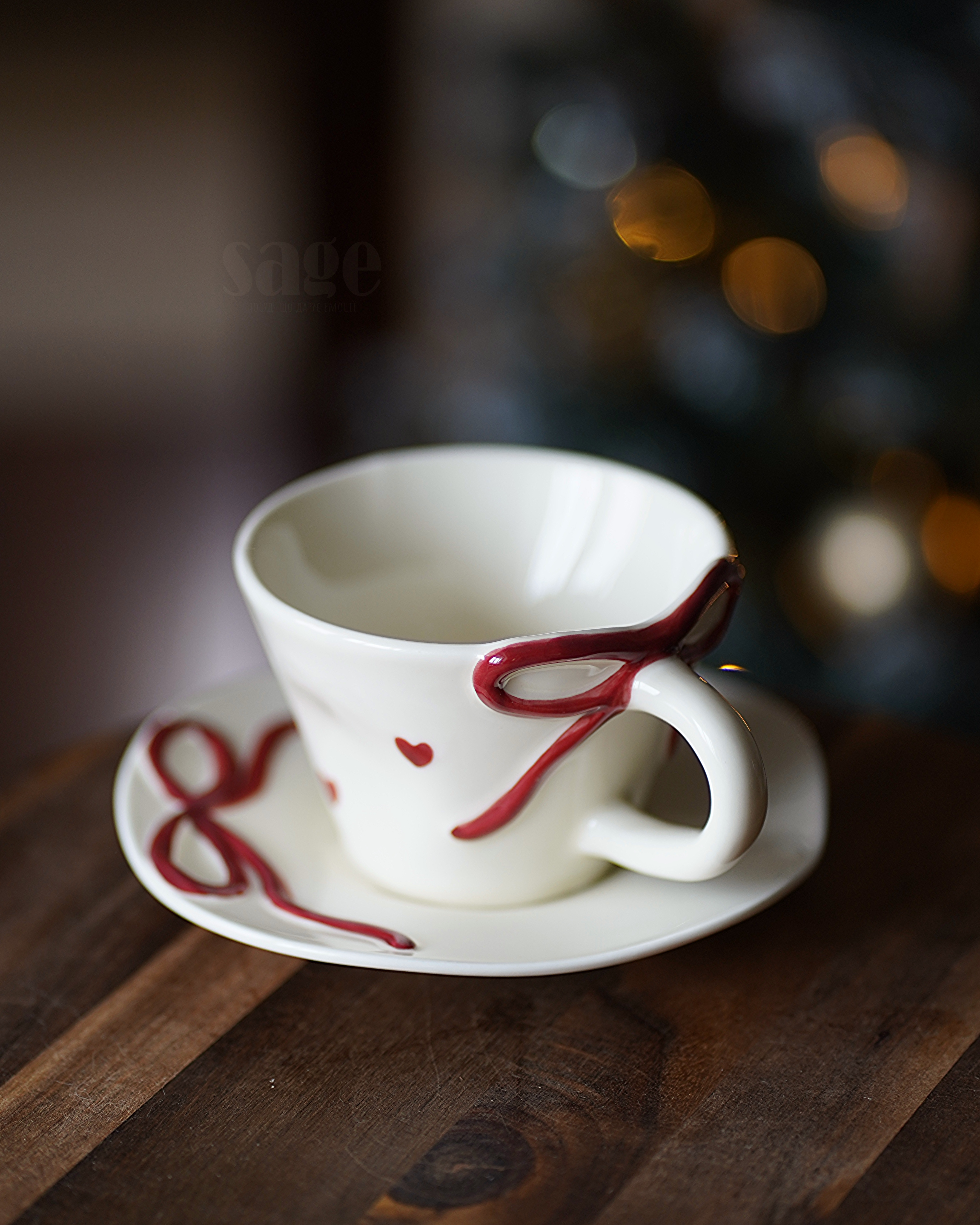 Чашка з блюдцем "Balmy hearts" 290 мл