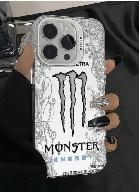 White Monster Energy Case Iphone 16