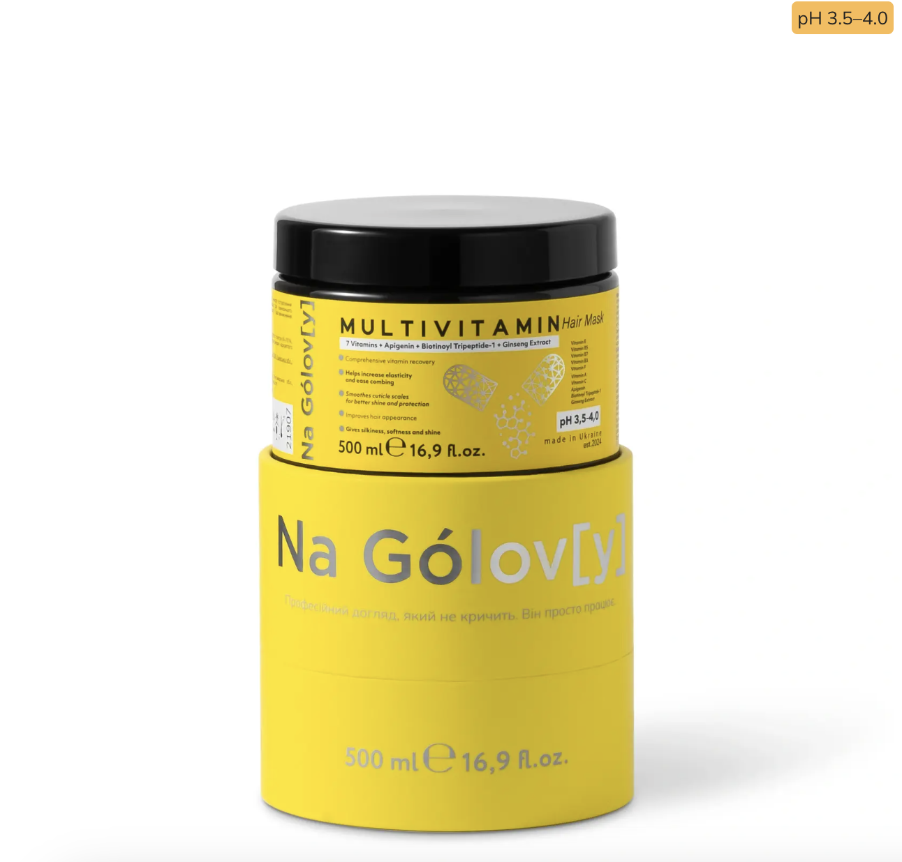 Мультивітамінна тонізувальна маска для волосся «Na Gólov[y]», 500 ml